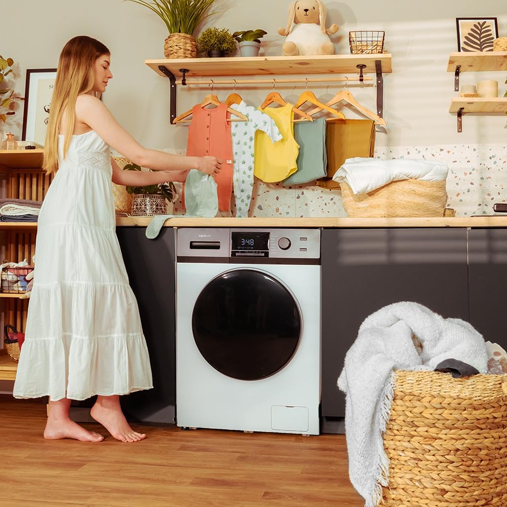 Cecotec Lave-Linge 10Kg Chargement Frontal Bolero Dresscode 10410 Inverter A. 1950W, 1400 tr/min Réglable, 16 Programmes, Faible Consommation d'Énergie, Vapeur, Stérilisation du Linge