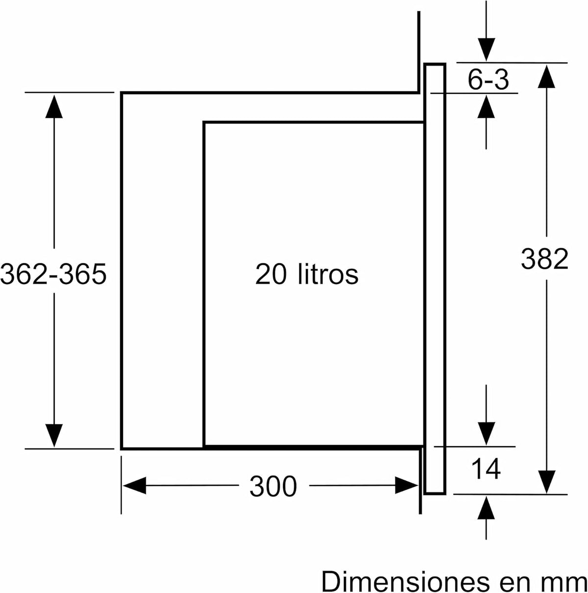 Bosch BEL523MS0 Série 4 - Micro-ondes intégrable - 60 x 38 cm - 5 puissances - 20L - Inox