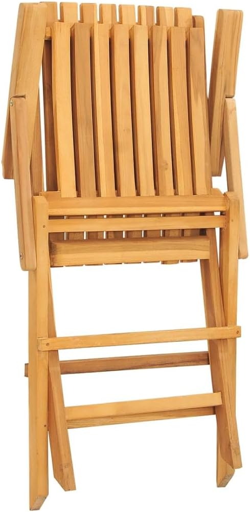 WHOPBXGAD Chaises de Pliantes Lot de 2 61x67x90cm Bois Massif Teck, Fauteuil de Exterieur Table Haute Exterieur Table et de Tables de