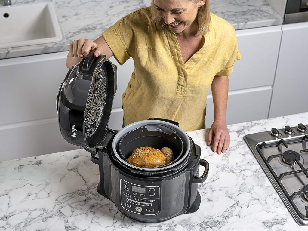 Ninja Foodi MAX Multi-Cooker [OP450UK], 7-in-1, 7.5L, Electric Pressure Cooker and Air Fryer, Grey and Black