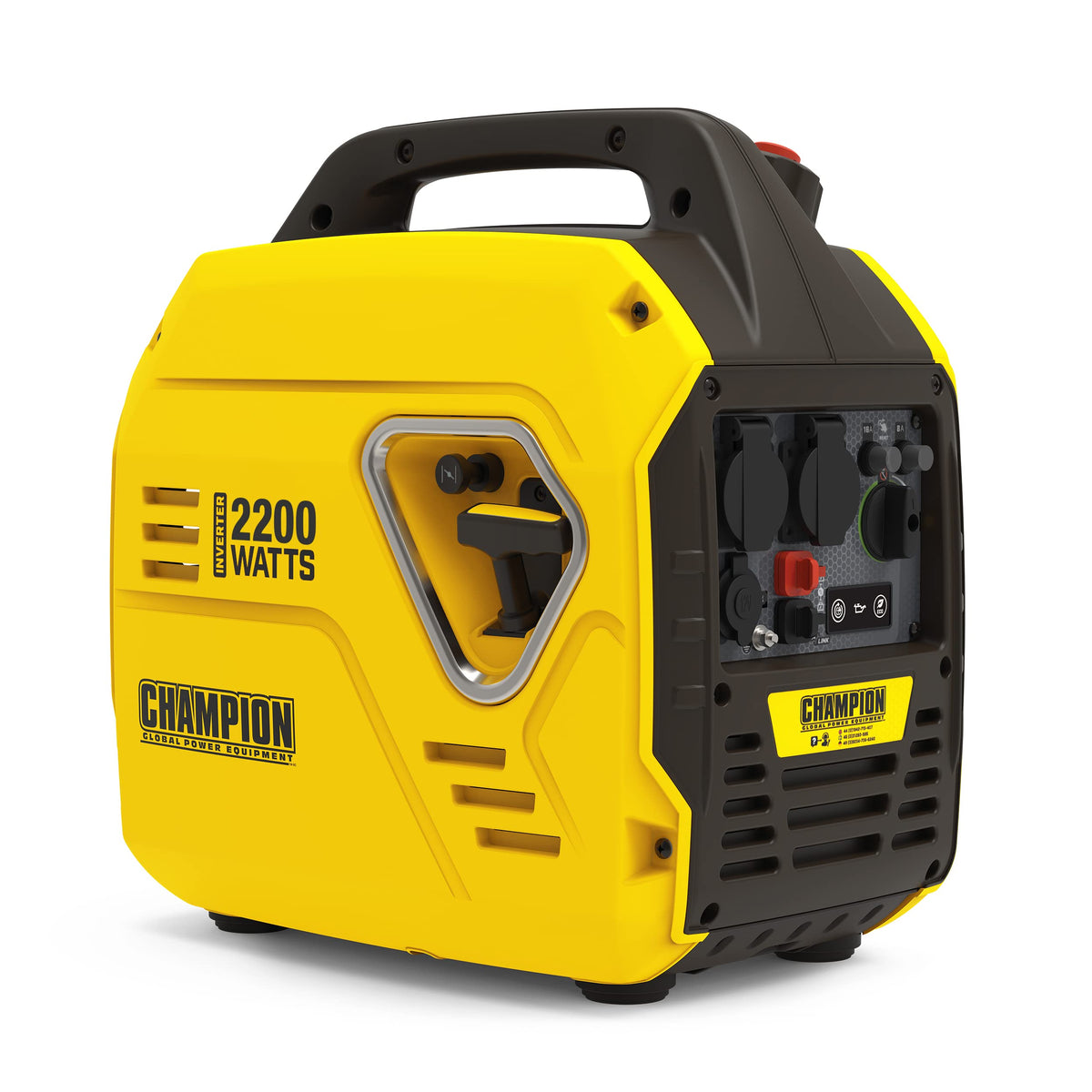 Champion Power Equipment The Mighty Atom Power Generator (2200W Inverter Petrol Only, 58dBA - 7m Distance, 12V DC Socket and Dual Port USB Adapter, for Camping / Outdoor) 9200i-EU