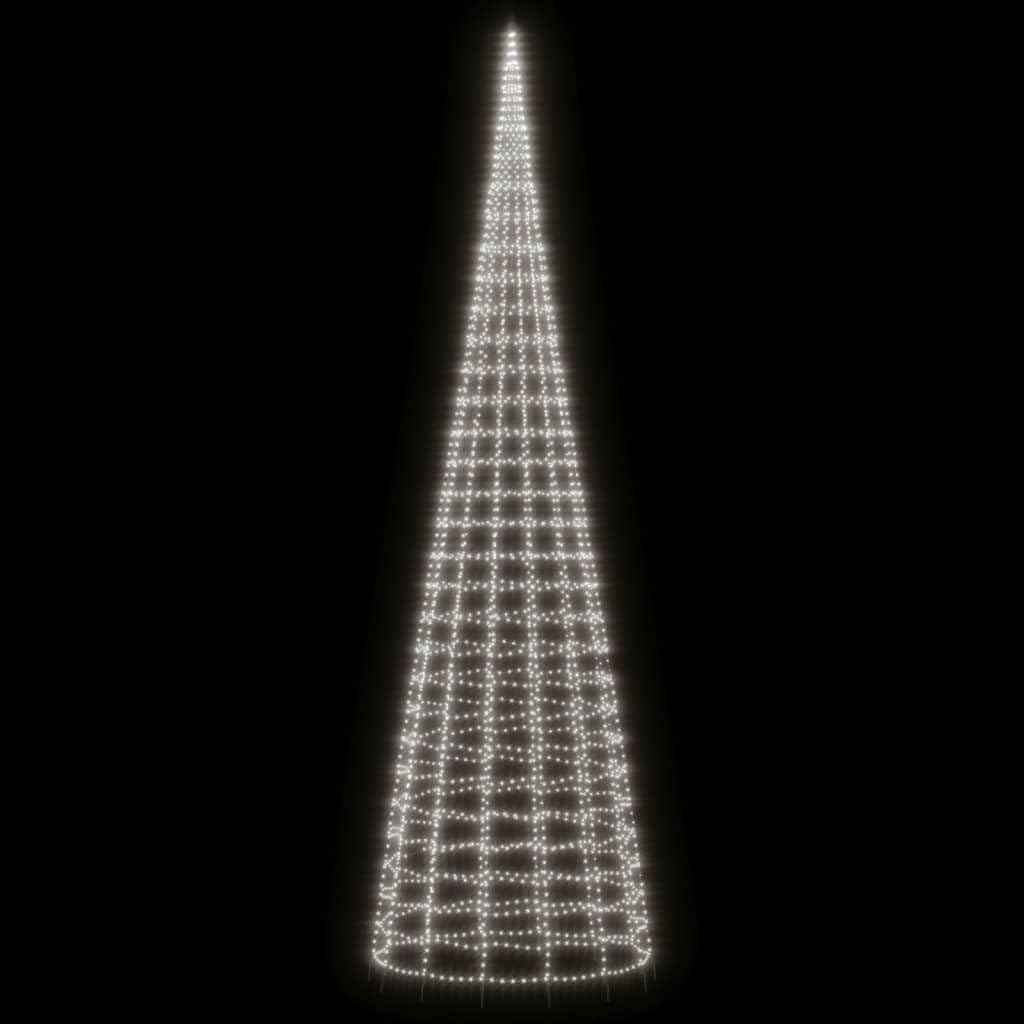 Festnight Arbre de Noël Cône Lumineuse avec Etoile Sapin de Noël Guirlande Lumineux Intérieur Extérieur Lumière de Noël extérieure Décoration de Noël-Blanc froid-800 cm