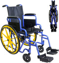 PEPE Mobility Fauteuil Roulant Pliable Léger Enfant, Chaise Roulante Handicapé, Fauteuil Pédiatrique Compact et Confortable