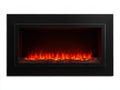 Cheminée électrique en métal 100x14x65 cm - noir - chauffage décoratif