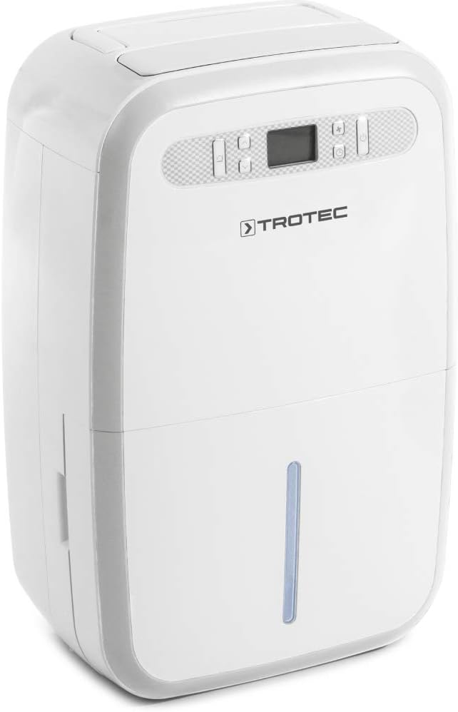 TROTEC TTK 95 E Déshumidificateur d'air pour 90 m², 30L/jour, silencieux, puissant - Réservoir 5,3L, Hygrostat intégré - Absorbeur d'humidité