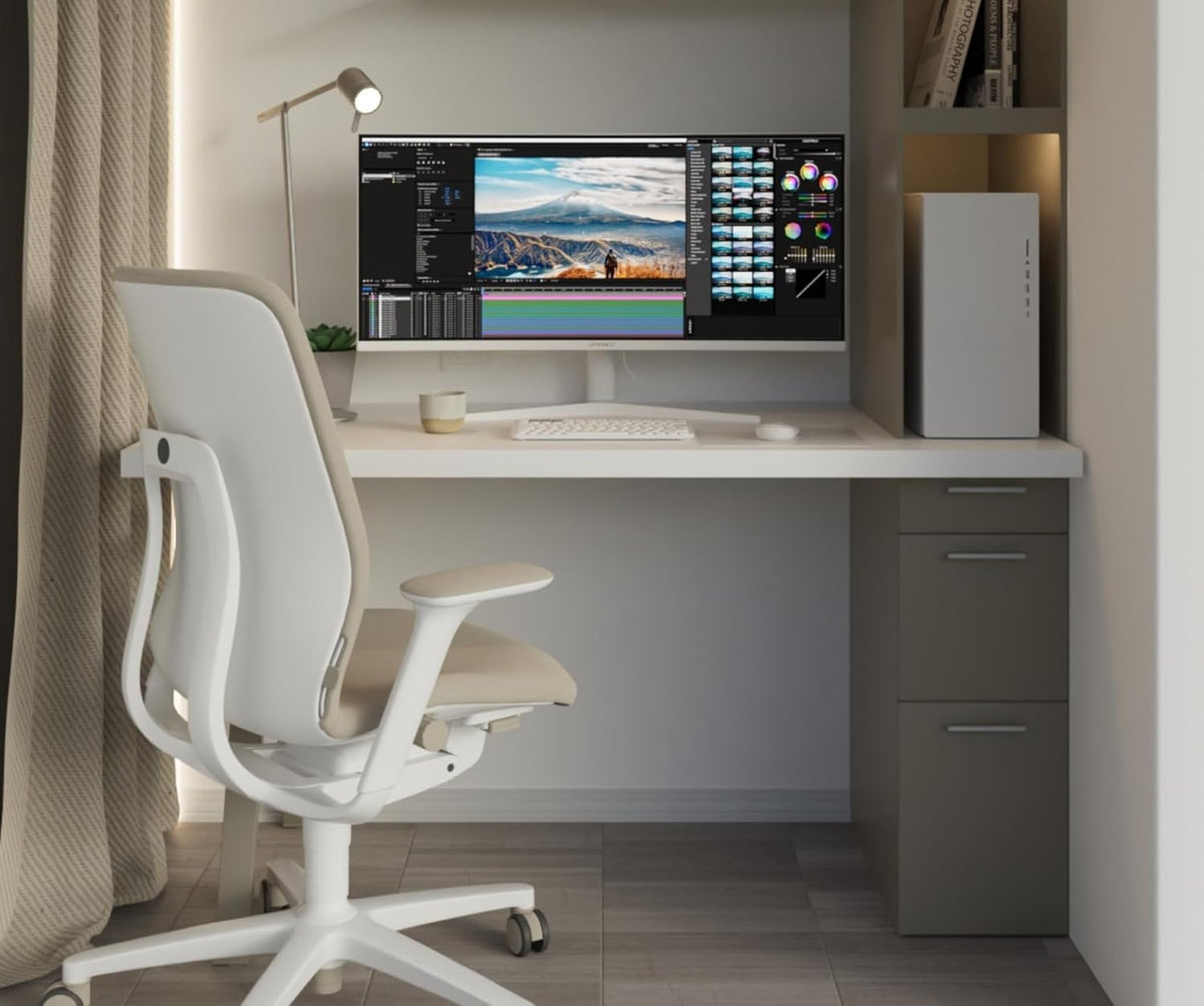 JAPANNEXT Ecran PC Incurvé Blanc 34" IPS UWQHD (3440x1440) | HDR & KVM | Recharge Via USB-C(65W) Hauteur réglable Haut-parleurs intégrés | G-Sync/FreeSync | JN-IPS34Q-HC6-W