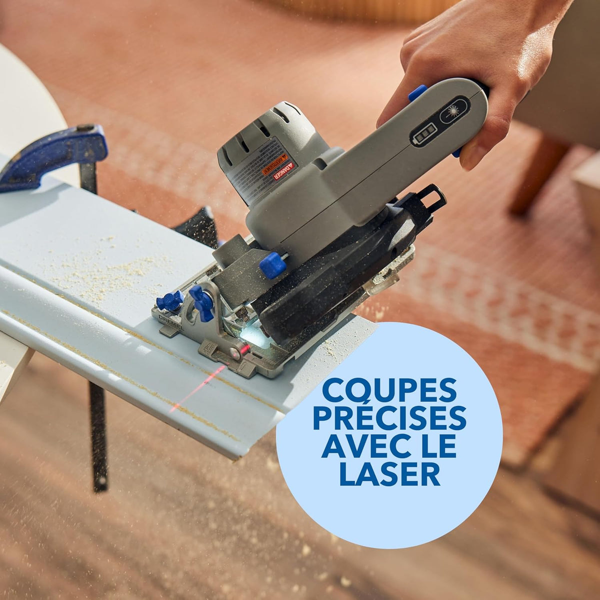 Dremel Blueprint 12V Station de Sciage Portative avec 1x Scie compacte sans fil 12V, 1x Station de sciage, 1x lame multi-matériaux, 1x guide de coupe, 2x Serre-joints