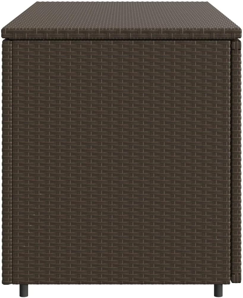 ZEYUAN Armoire de rangement de jardin en rotin PE marron 110 x 55 x 60,5 cm, armoire extérieure de jardin, meubles de jardin extérieur - 365568