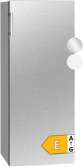 Bomann Réfrigérateur 242L inox VS7316-1-inox, Capacité nette : 242 litres, Éclairage intérieur à DEL, Contrôle de la température en continu, 5 clayettes en verre