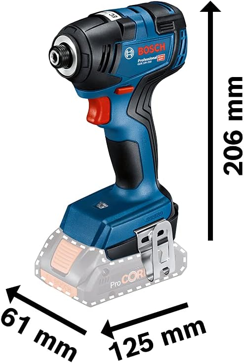 Bosch Professional 18V System visseuse à chocs sans-fil GDR 18V-200 (couple maxi de 200 Nm, avec 2 batteries GBA 18V 4.0Ah, chargeur rapide GAL 18V-40, L-Case)