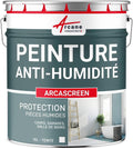 ARCANE INDUSTRIES Peinture anti humidité pour mur salle de bain et intérieur | Traitement préventif des moisissures : ARCASCREEN - 10 L (jusqu'à 40 m