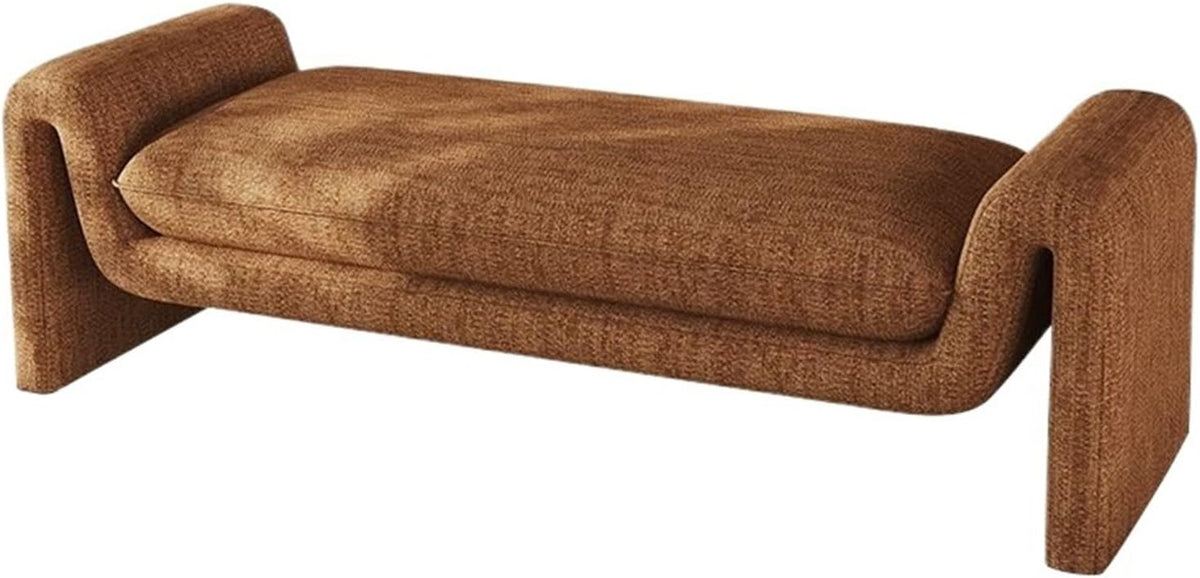 Cenz-888 Banc de Chambre pour Bout de lit Banc de Chevet Style rétro, Dressing, Rangement for vêtements et Chaussures, canapé, lit, Banc Marron Moyen