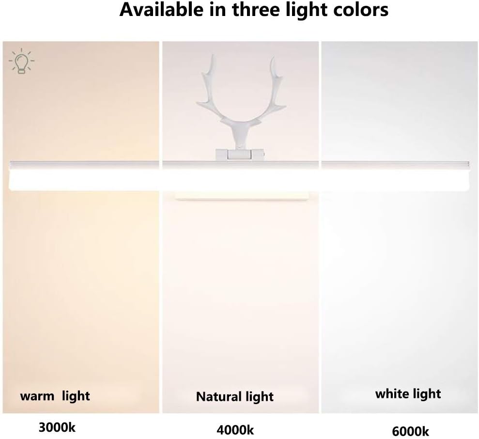 CAILIN Lampes pour Miroir Style Nordique 180 ° Rotation Aluminium Appliques Lampe LED Miroir LivingRoom Cabinet Lumières Salle de Bains éclairage Maquillage d'éclairage en 5 Tailles Moderne Luminair