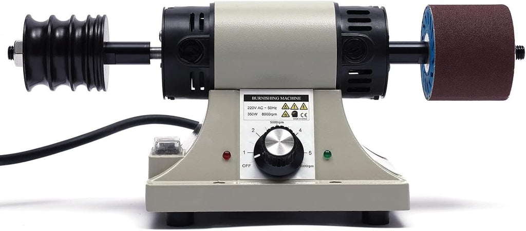HpLNDas Polisseuse éLectrique pour Cuir 350 W, 0 à 8000 TR/Min, Machine à Polir Le Cuir, Haute Efficacité, pour Tous Les Cuirs Tannés Végétaux