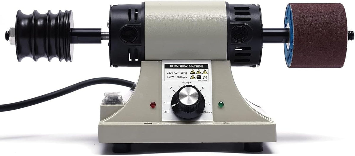 HpLNDas Polisseuse éLectrique pour Cuir 350 W, 0 à 8000 TR/Min, Machine à Polir Le Cuir, Haute Efficacité, pour Tous Les Cuirs Tannés Végétaux