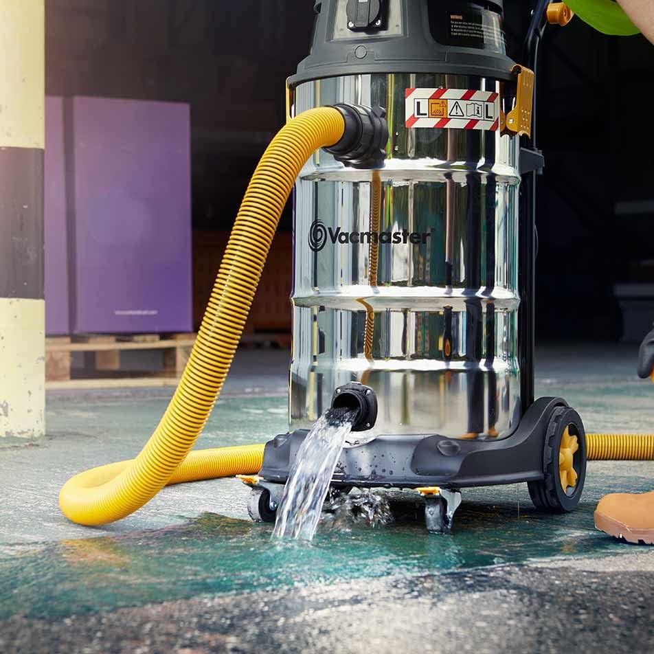Vacmaster VK1638SWC 1600W 38L Industriel Aspirateur Eau et poussière avec HEPA 13 Filtration Acier Inoxydable Aspirateur Sec et Humide