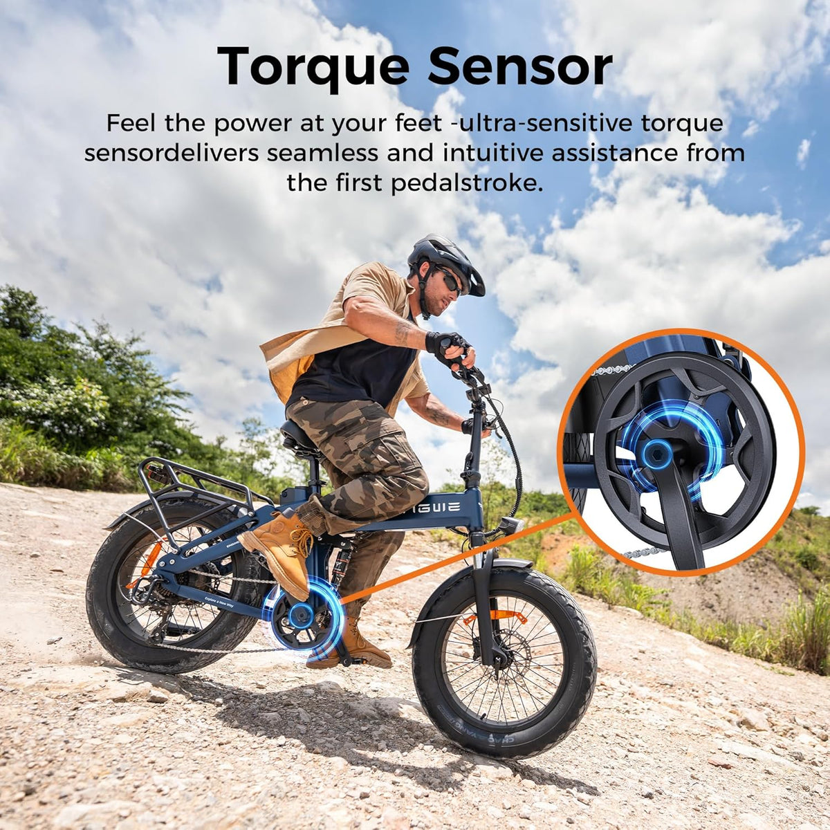 ENGWE E Bike Vélo Pliable, Batterie 48 V 15 Ah Jusqu'À 130 km, Capteur De Couple Et Conception Pliable avec Freins Hydrauliques Et Application pour Tous Les Terrains, Engine Pro 3.0 Boost