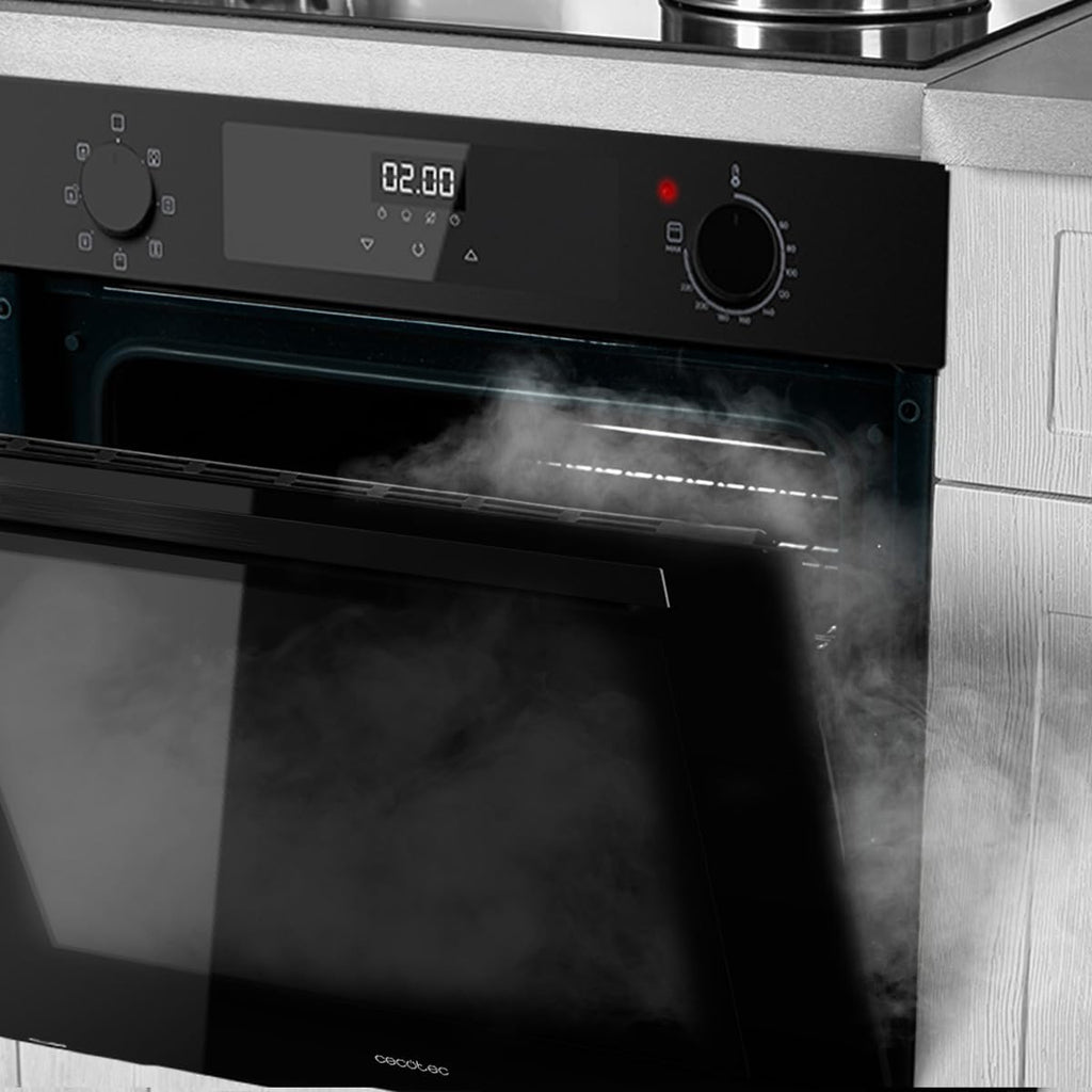 Cecotec Four Multifonction 60cm Bolero Hexa M226000 Glass Black A. 2800W, 72L, 7 Fonctions, Mode Grill, Grill ventilé, Mode Convection, Defrost, Base vapeur X2, Steam EasyClean, Steam Assist