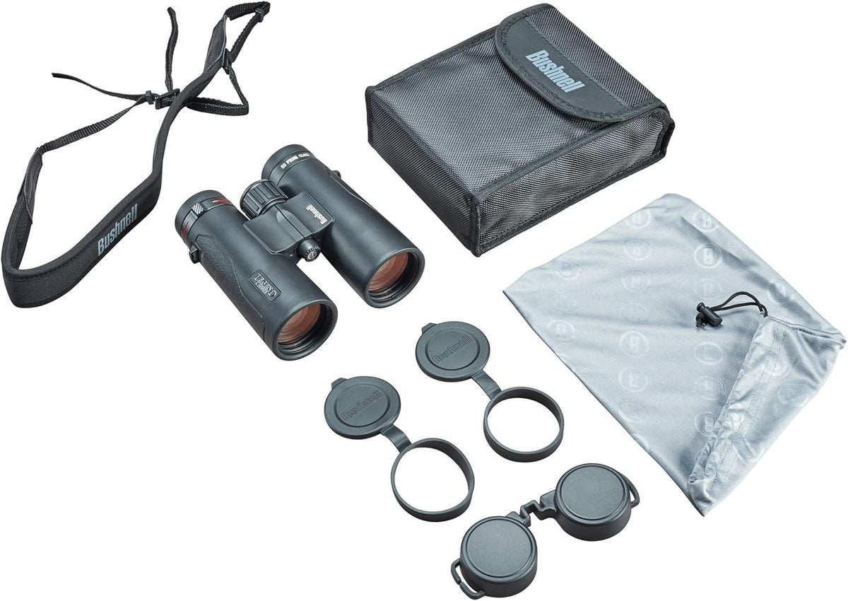 BUSHNELL - Jumelle pour Adultes - Legend L - Series 10x42 - Noir - Vision Nette et Lumineuse - Étanches - Robuste - Prisme en Toit - 197104