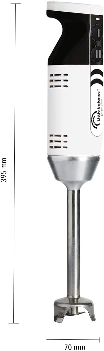 LITTLE BALANCE 8576 Chef Mixx Pro, Mixeur plongeant professionnel, 2 vitesses, 4 accessoires, 700 W, Fabrication française, Blanc/Inox