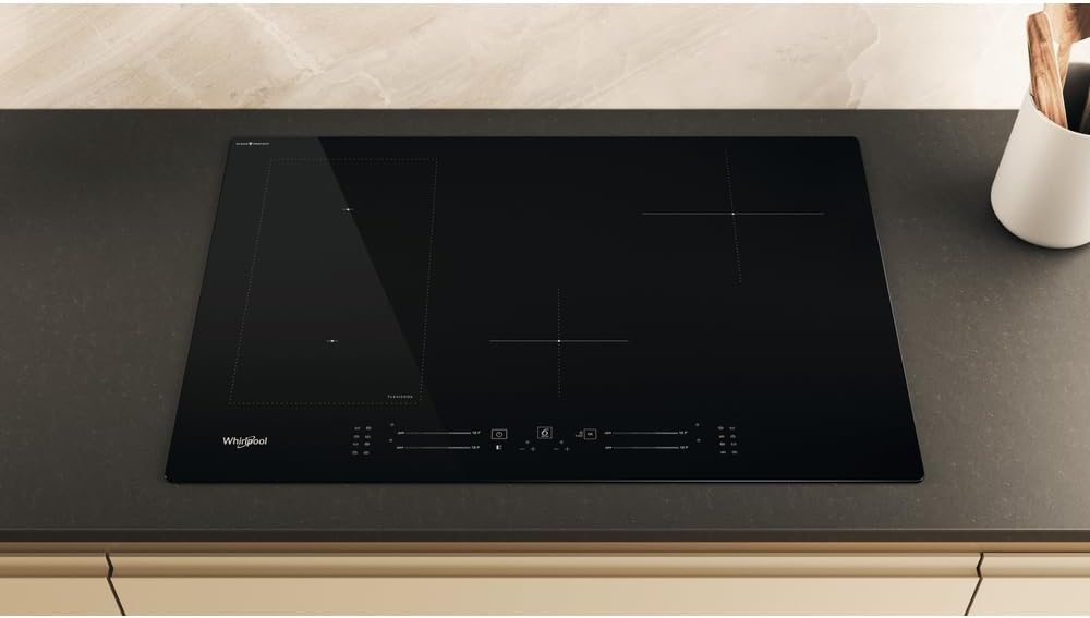 Plaque de cuisson induction 4 feux largeur 77 cm vitrocéramique technologie FlexiCook couleur Ner