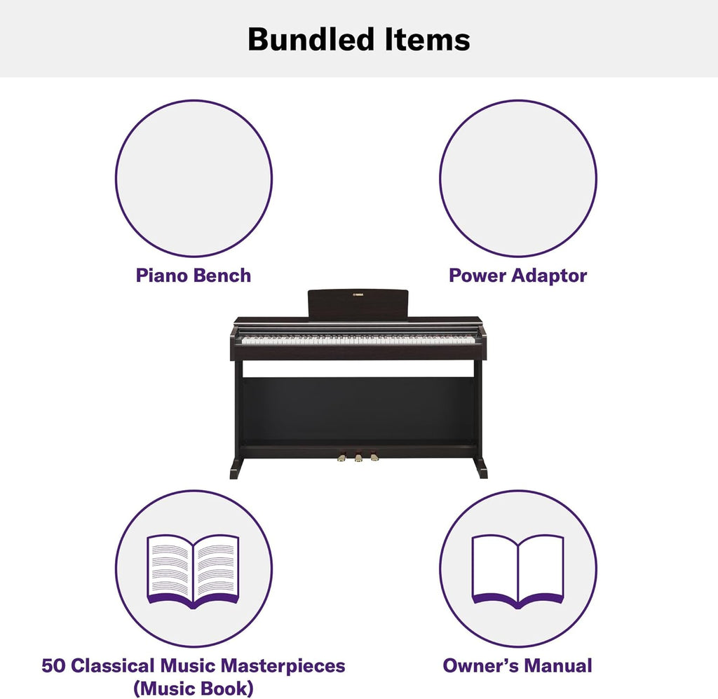 Yamaha ARIUS YDP-145 Piano Numérique - Piano d'Intérieur Moderne et meuble pour Amateurs, Jouabilité de Piano Acoustique Authentique, en noyer noir