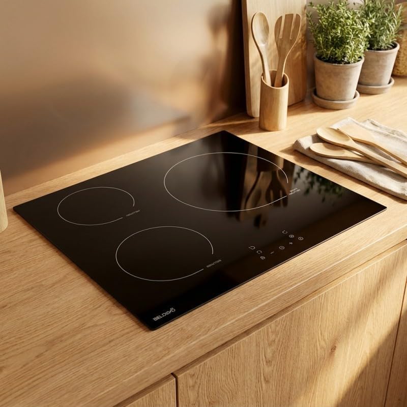 BELDEKO Plaque de cuisson encastrable à induction - 3 foyers, 6200 W avec minuteur intégré