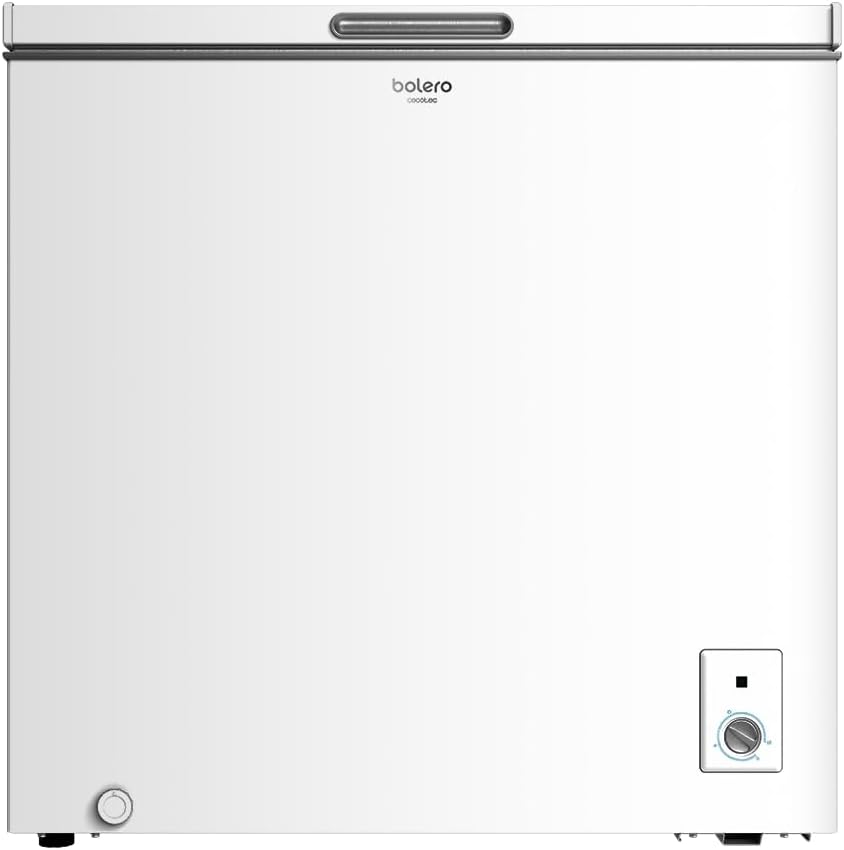 Cecotec Congélateur Horizontal Bolero CoolMarket Chest 199 Blanc E, Capacité 199 L, Mode Inverter Plus, Fonction Double, Congélation Rapide, Panier Intérieur, Contrôle Électronique, Classe E