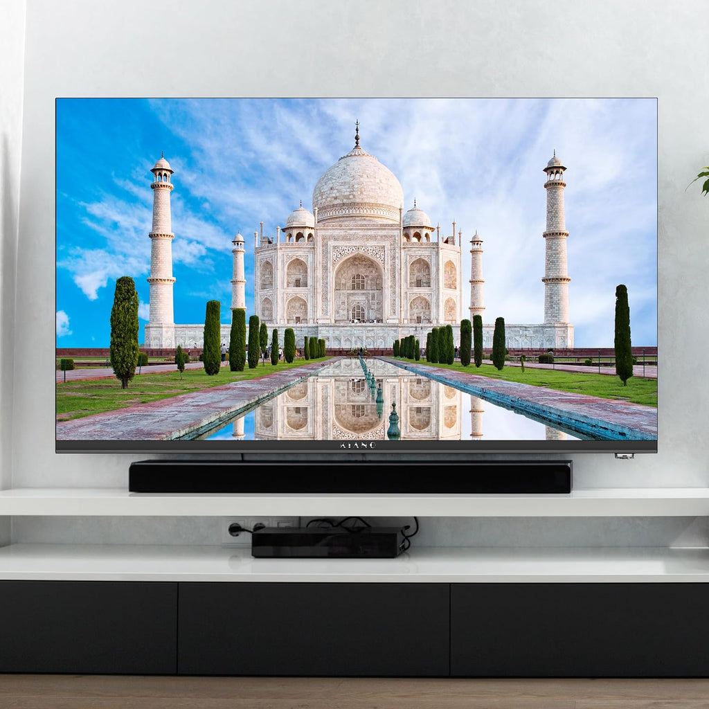 KIANO Téléviseur Intelligent 43" Elegance – 4K UHD (3840x2160) avec HDR10 – Android 11, Wi-FI, Bluetooth – Triple Tuner DVB-T2/C/S2, Dolby Audio – 2 Ports HDMI, 2 Ports USB, Port CI – VESA