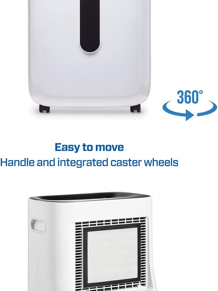 Clean Air Optima CA-705 Smart - 2en1: Déshumificateur & purificateur d’air - Idéal pour 50m² / 125m³ - Performance jusqu’à 16 litres/jour