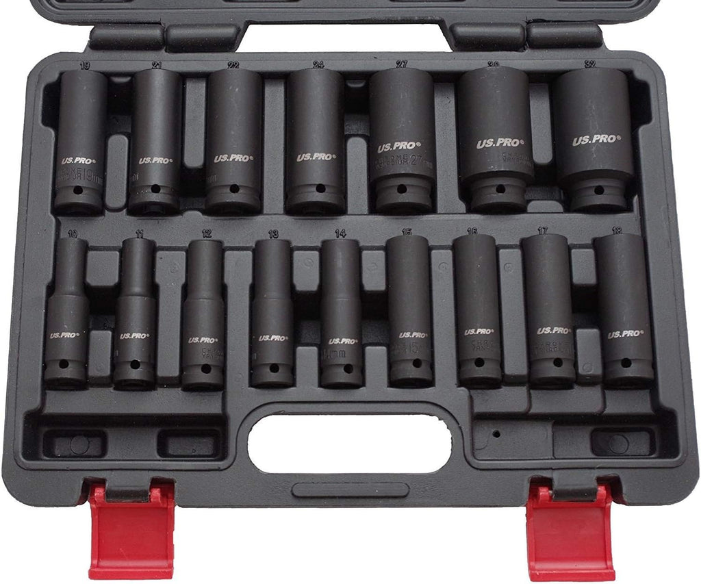 DTW700Z - Clé à chocs BL 18V LXT 700Nm 1/2" 60 x 450 mm & US PRO B1340 Jeu de 16 douilles à choc 1/2"" de 10 à 32 mm"