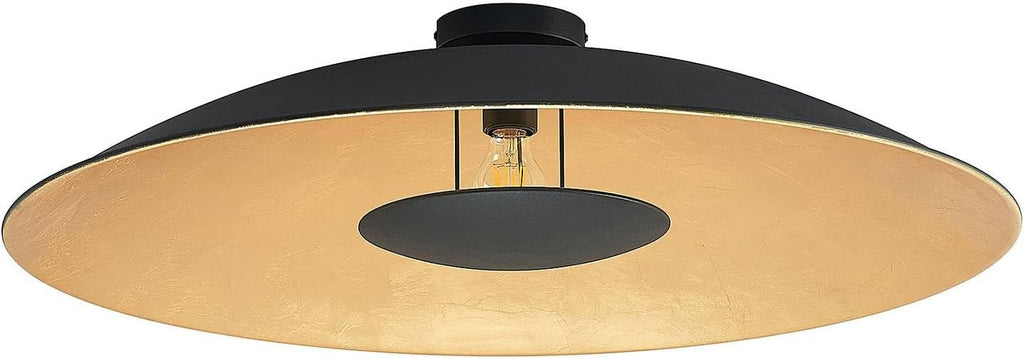 Lindby Plafonnier Narisara à intensité variable Moderne en Noir Métal e. a. pour Salon et Salle manger 1 lampe,à E27 , Luminaire Lampe Plafond Eclerage Eclairage Interieur