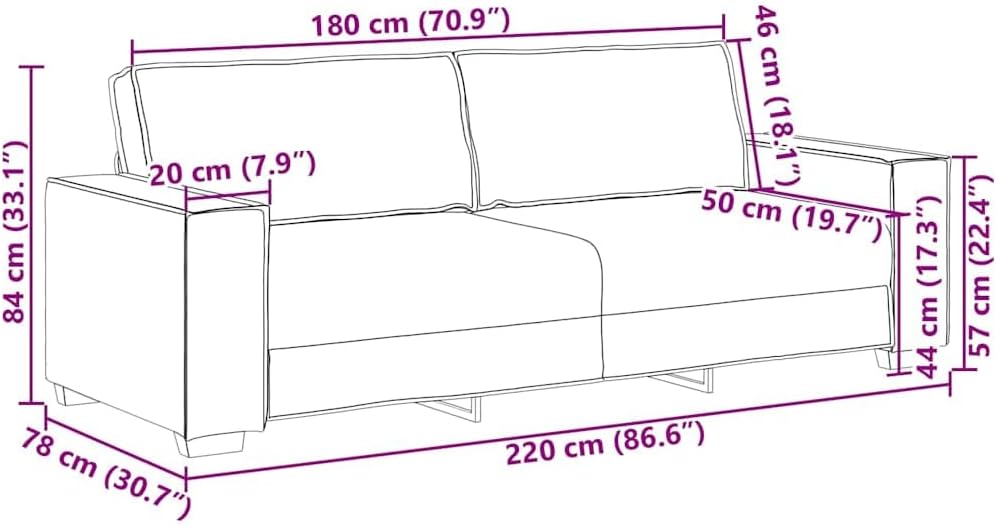 vidaXL Canapé à 3 Places Noir 180 cm Velours, canapé, canapé Trois Places, canapé 3 Places en Velours, Divan, canapé en Velours