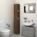 LLEZKBR Ensemble de meubles de salle de bain - Armoire de salle de bain - Chêne marron - 25 x 26,5 x 170 cm - Bois d'ingénierie