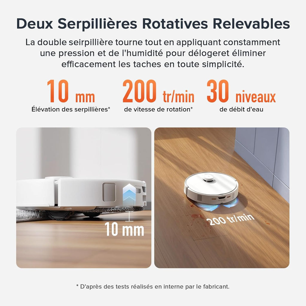 roborock Qrevo Curv S5X Robot Aspirateur Laveur, 18 500 Pa, Anti-enchevêtrement, Brosse et Serpillière Extensibles, 75℃ Lavage de Serpillière à l'eau Chaude, Station Multifonctionnelle 3.0, APP