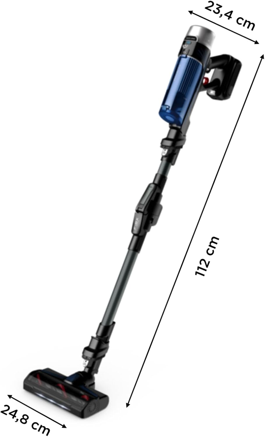 Rowenta X-Force Flex 9.60 Aqua Aspirateur balai Laveur sans fil, Aspire et Lave Simultanément, Puissant 100AW, Ultra Léger, Autonomie 45min RH20C2WO