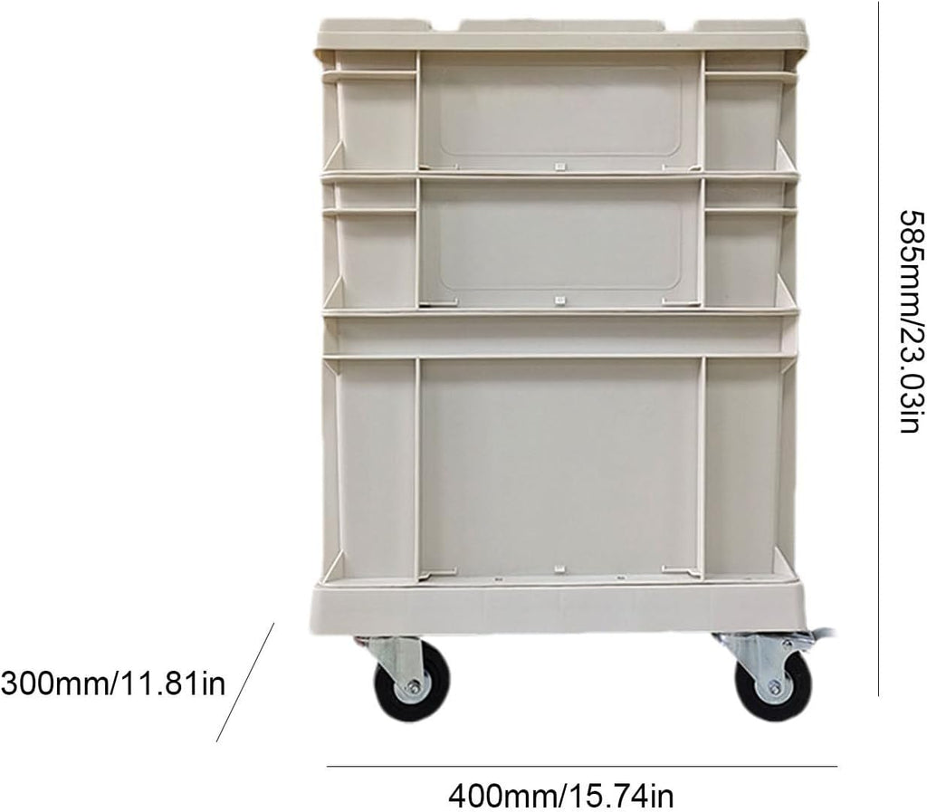 Generico Boîte De Rangement Avec Roues,Conteneurs Empilables De Grande Capacité | Paniers Organisateurs avec Couvercles et Roues,pour Maison Bureau Extérieur Camping Garage Grenier Emballage