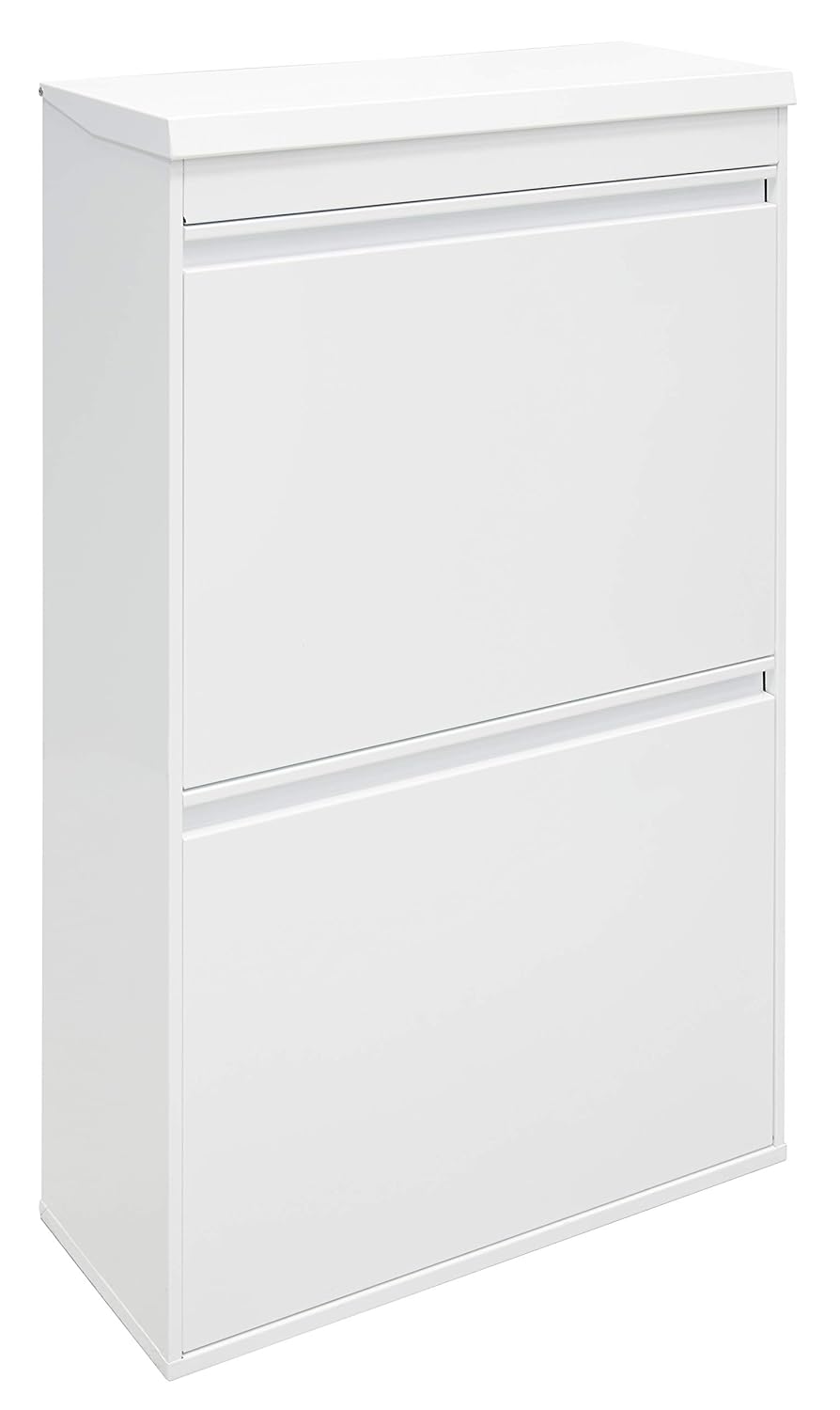 ARREGUI Top CR621-B Poubelle de recyclage en acier, poubelle de tri sélectif, 4 seaux, avec plateau supérieur multifonction, 4 x 17 L (68 L), blanc