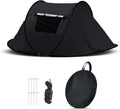 CLIPOP Tente de plage pliable à ouverture rapide pour 1 à 3 personnes, UPF 50+, abri solaire imperméable pour camping, pêche, pique-nique, plage (245 x 145 x 100 cm, noir)