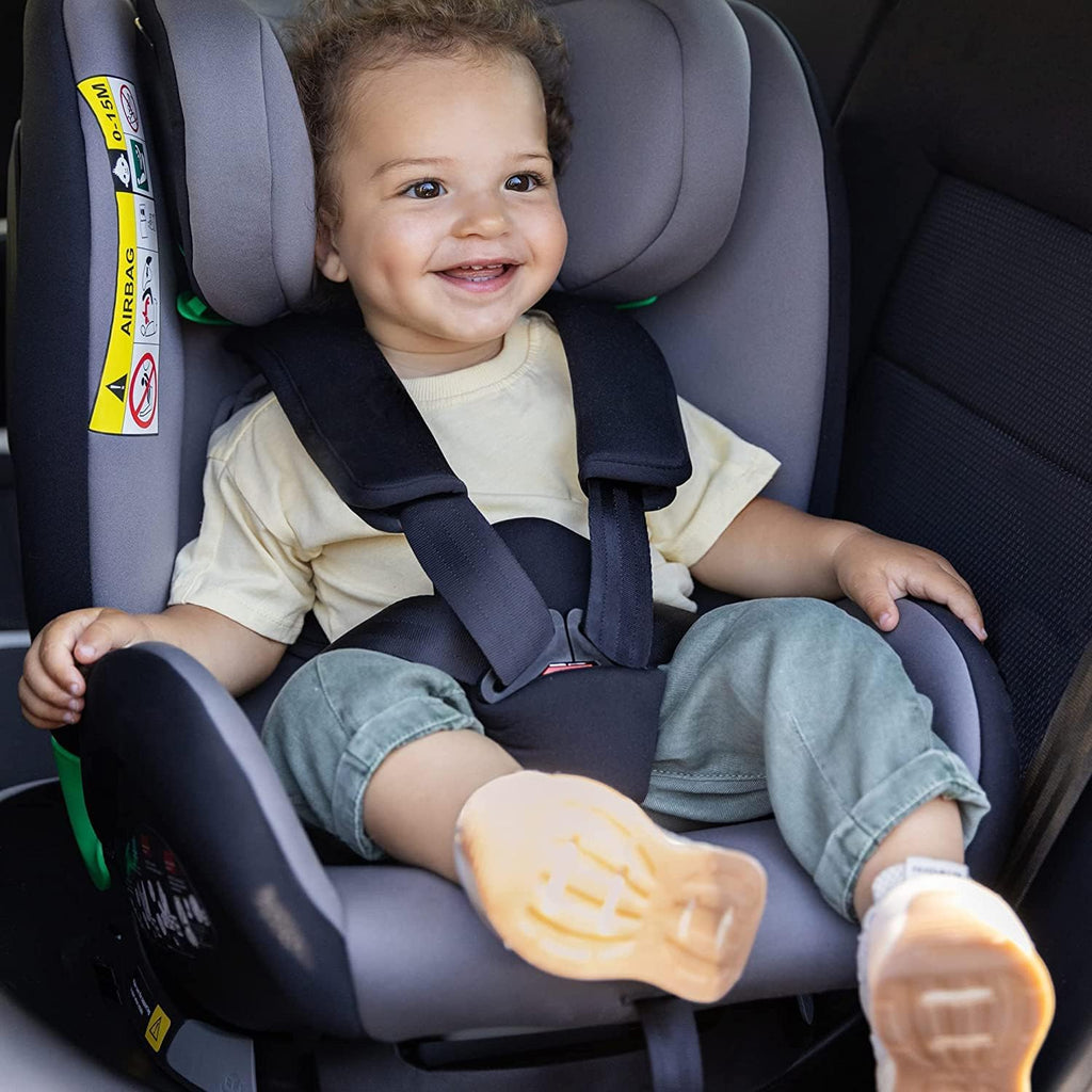 Bebeconfort EvolveFix Plus i-Size, Siege Auto 360, 0-12 Ans, 40-150 cm, Siège Auto ISOFIX, 10 Positions d'Appui-tête, 4 Positions d'Inclinaison, Protection Contre les Chocs Latéraux, Black Mist