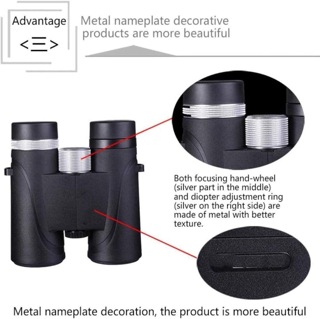 Jumelles Haute Puissance, Jumelles étanches 10X42 Ipx7 Bak4 Prisme Optique télescope Haute Puissance pour Le Camping extérieur 10X42 pour intérieur/extérieur