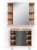 Vicco Ensemble de Meubles de Salle de Bain Fynn, Chêne/Anthracite, 2 Parties