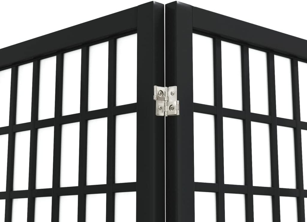 Ecran d'Intimité Paravent Séparateur de Pièces Cloison de Séparation pour Chambre à Coucher Maison Intérieur, 3 Panneaux 120x170 cm Noir