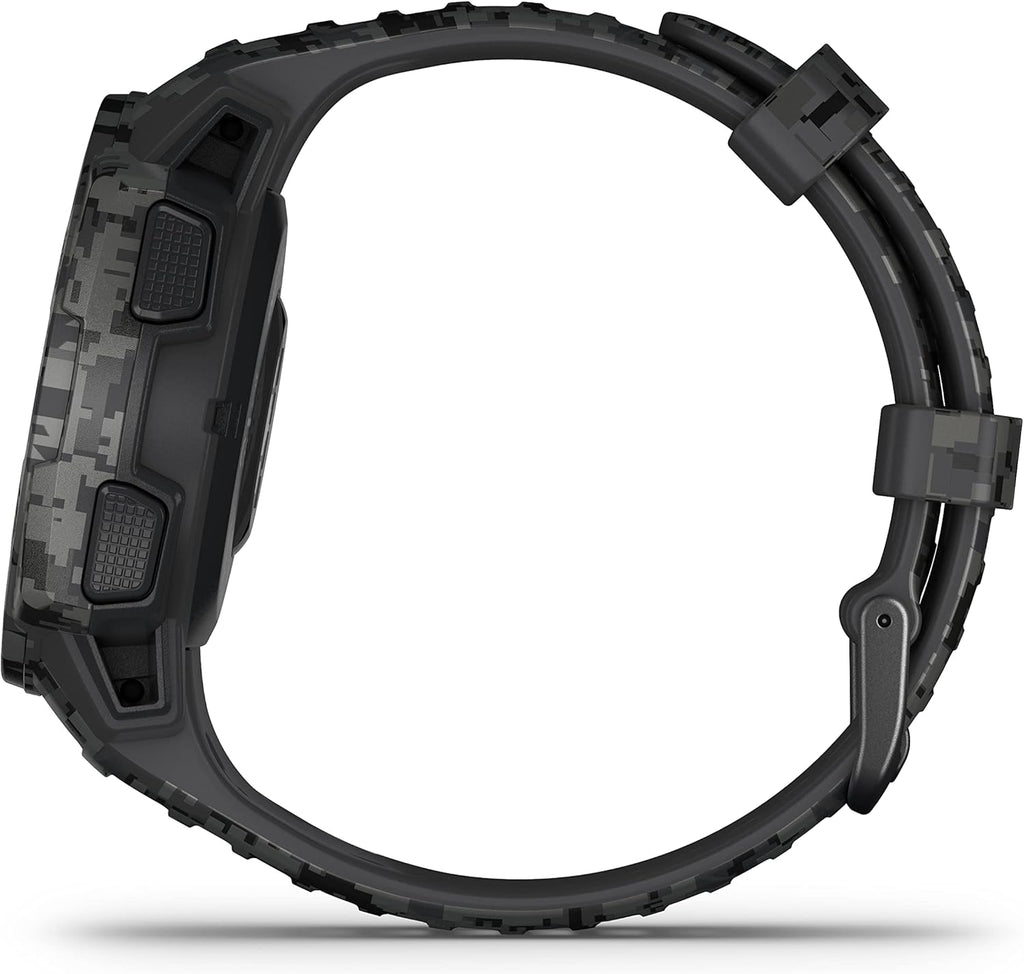 Instinct Solar Camo Edition - Montre GPS de Plein air Robuste avec Chargement à l'énergie Solaire - Noir