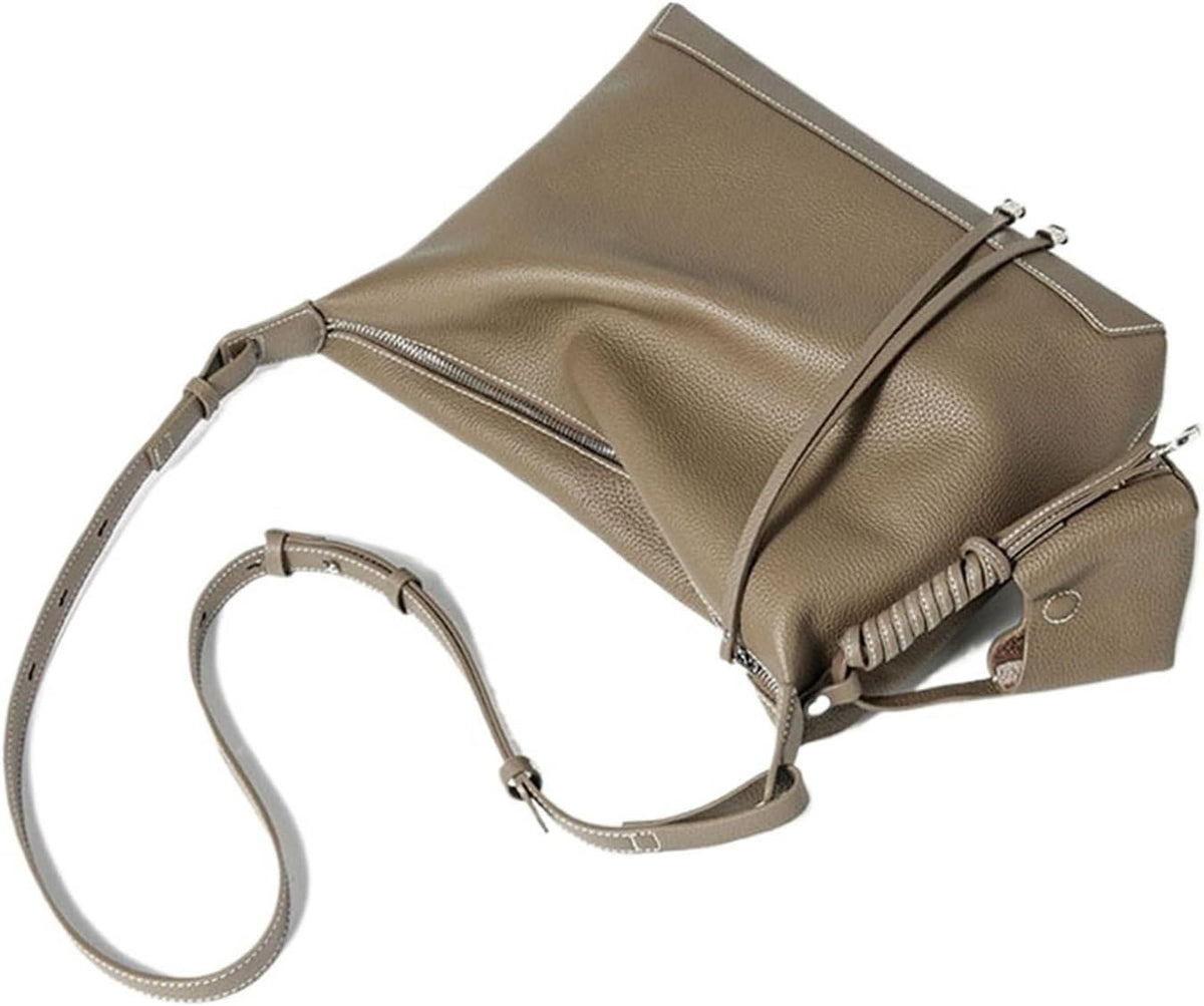 Générique Sac cabas for femme, grande capacité, en cuir de vachette, porté épaule ou bandoulière, idéal for les trajets quotidiens