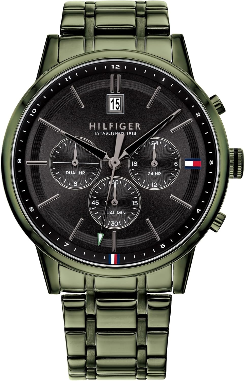 Tommy Hilfiger Montre Analogique Multifunction à Quartz pour Homme avec Bracelet en Acier Inoxydable ou en Cuir