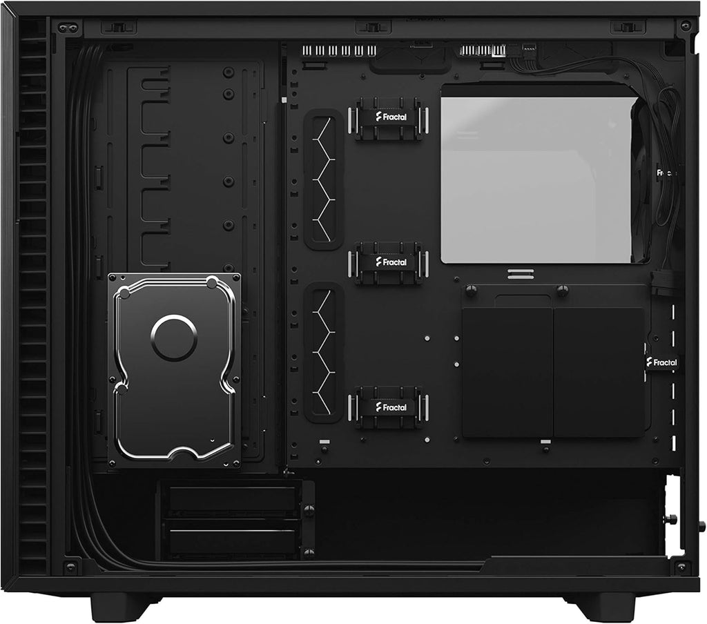 Fractal Design Define 7 Black Brushed Aluminum/Steel E-ATX Silent Modular Dark Tempered Glass Window Mid Tower Computer Case