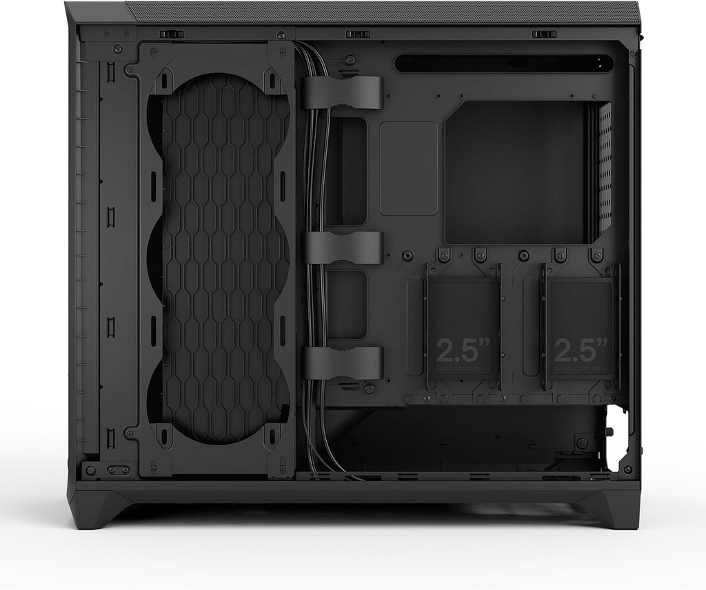 Fractal Design Meshify 3 XL Black - Boîtier PC Gaming, Flux d'air Élevé, Ventilateurs Momentum, E-ATX, GPU 512mm, Frontale en Maille