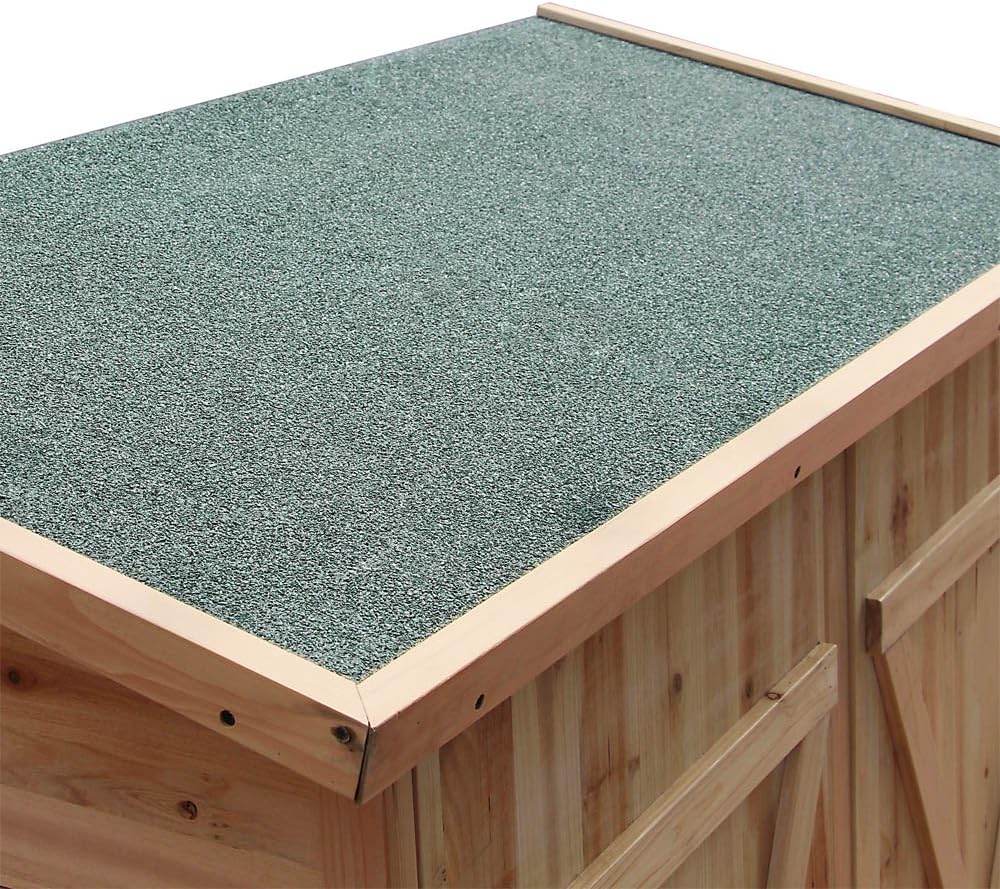 Wiltec Abri de Jardin XXL – 1380 x 655 x 1600 mm – en Bois – avec Toit en Bitume et 2 Portes – Cabane Remise pour Rangement Outils pour Jardin, Terrasse & Balcon