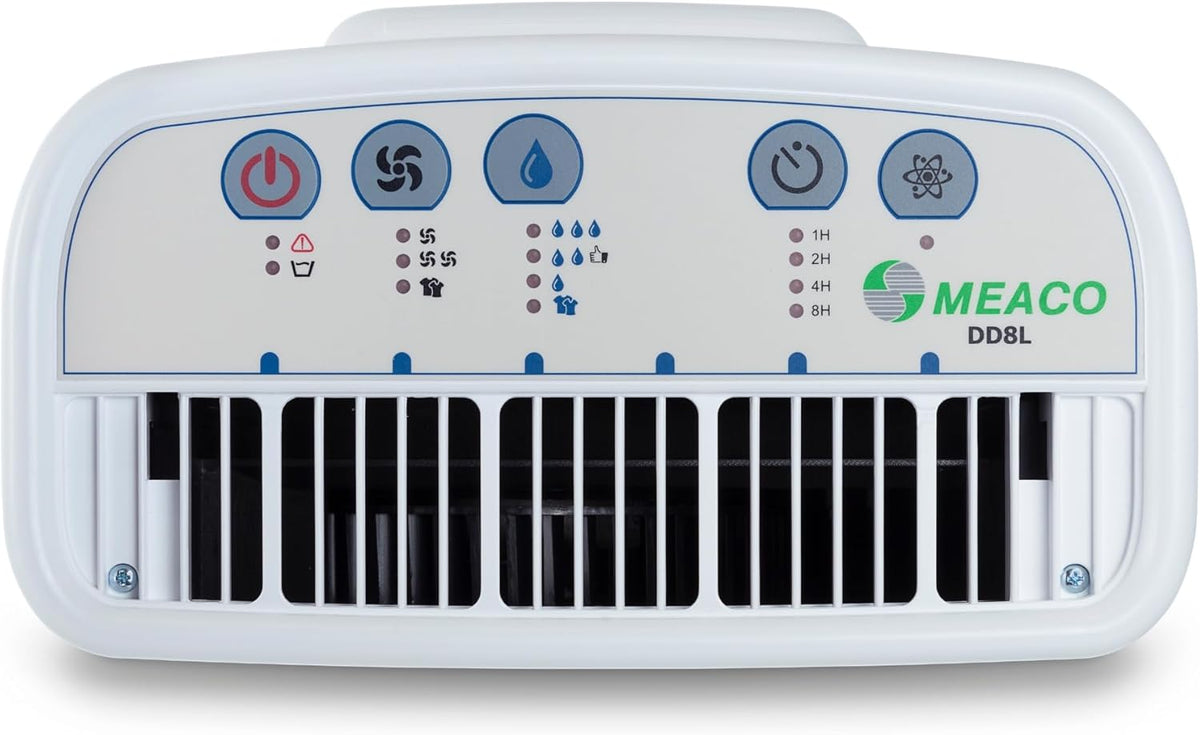 Meaco DD8L Junior Déshumidificateur par dessication - idéalment adapté à une utilisation dans les locaux non chauffés (en dessous de 10 C) - fonction auto-restart